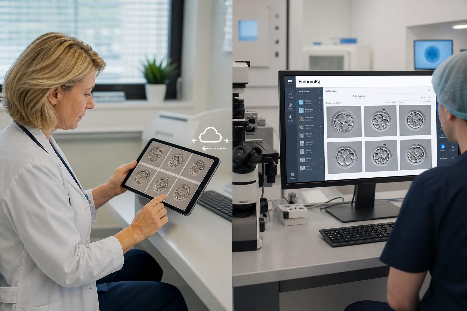Realtime embryo image sharing